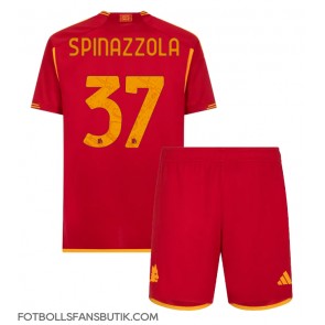 AS Roma Leonardo Spinazzola #37 Replika Hemmatröja Barn 2023-24 Kortärmad (+ Korta byxor)